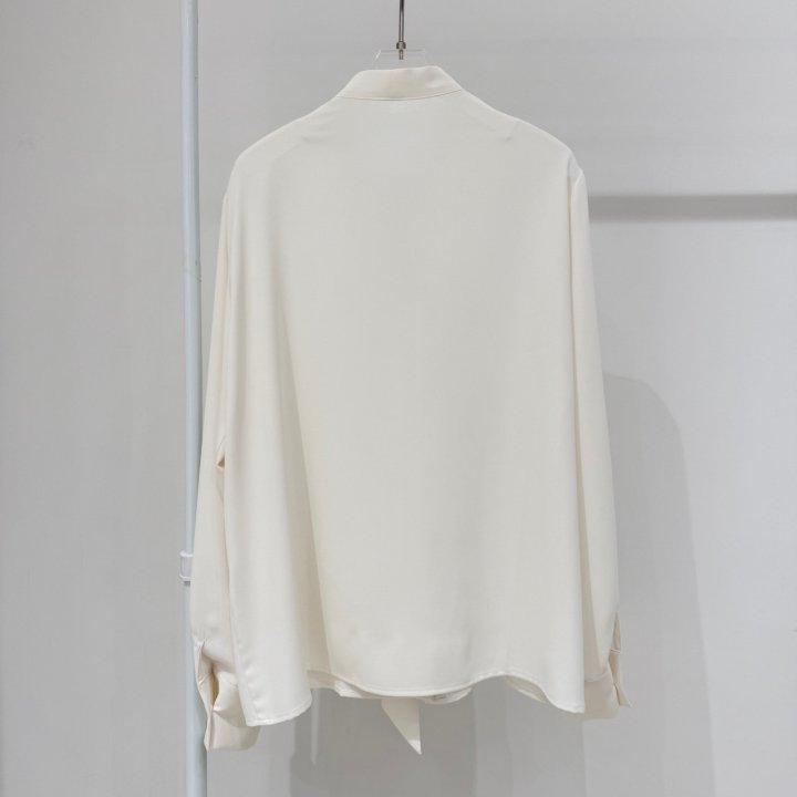 Neroli36 - Korean Women Fashion - #momslook - Hidden Tie Blouse - 3