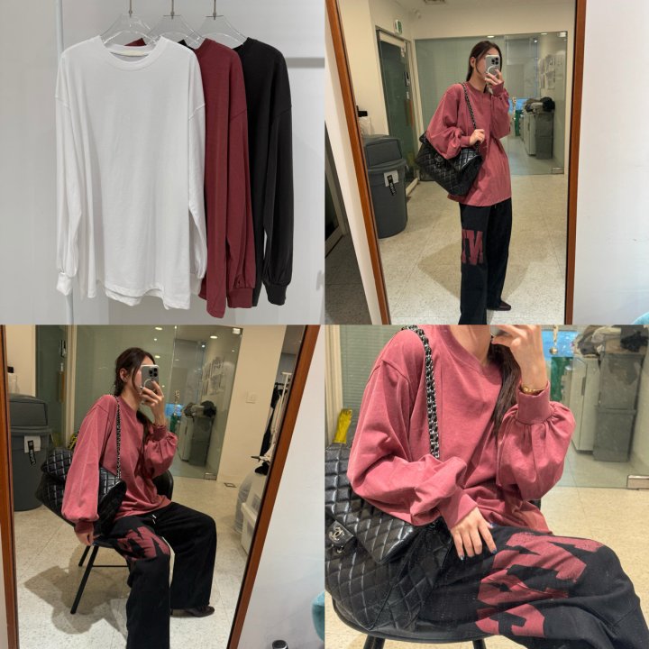 Neroli36 - Korean Women Fashion - #thelittlethings - Bubble Pigment Tee - 4