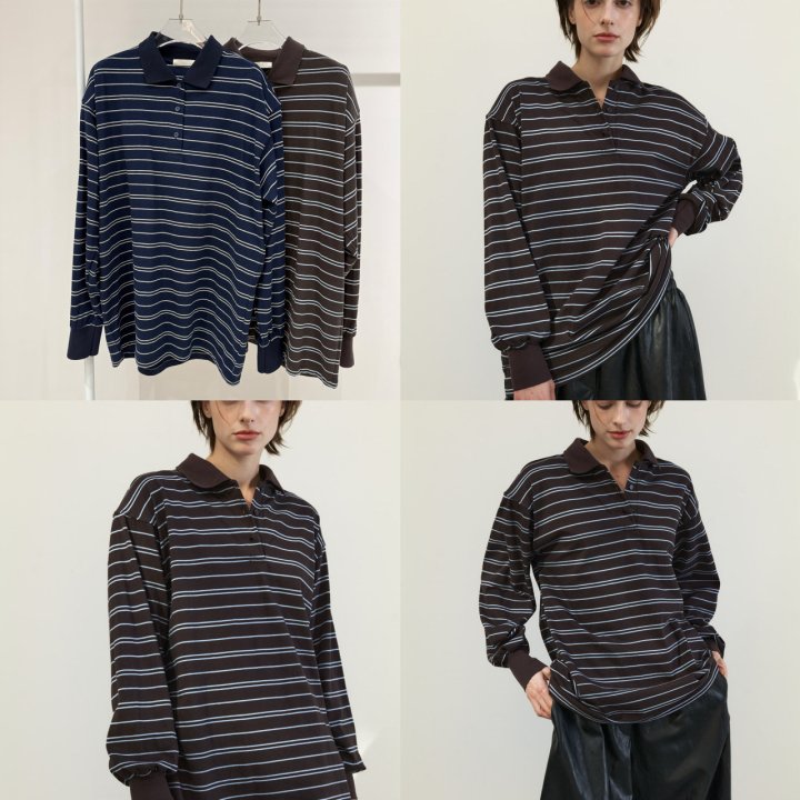 Neroli36 - Korean Women Fashion - #womensfashion - Mico Stripe Tee - 4