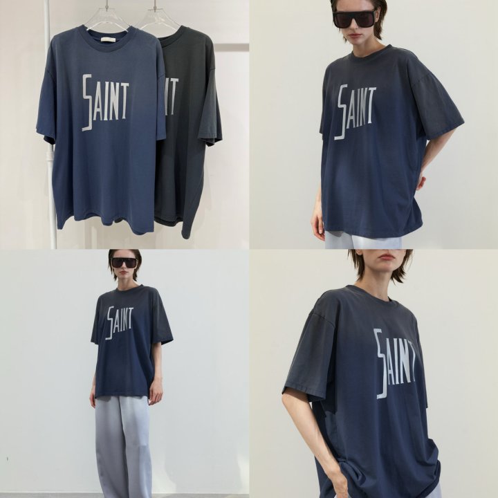 Neroli36 - Korean Women Fashion - #womensfashion - Gra Washing Tee - 4