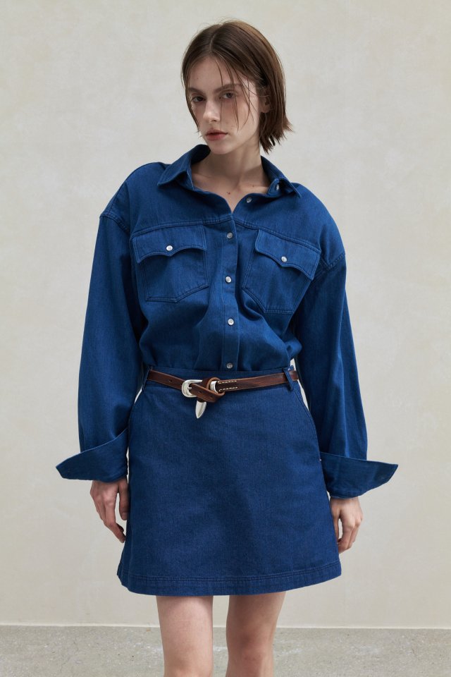 Neroli36 - Korean Women Fashion - #momslook - Wrap Denim Skirt - 9