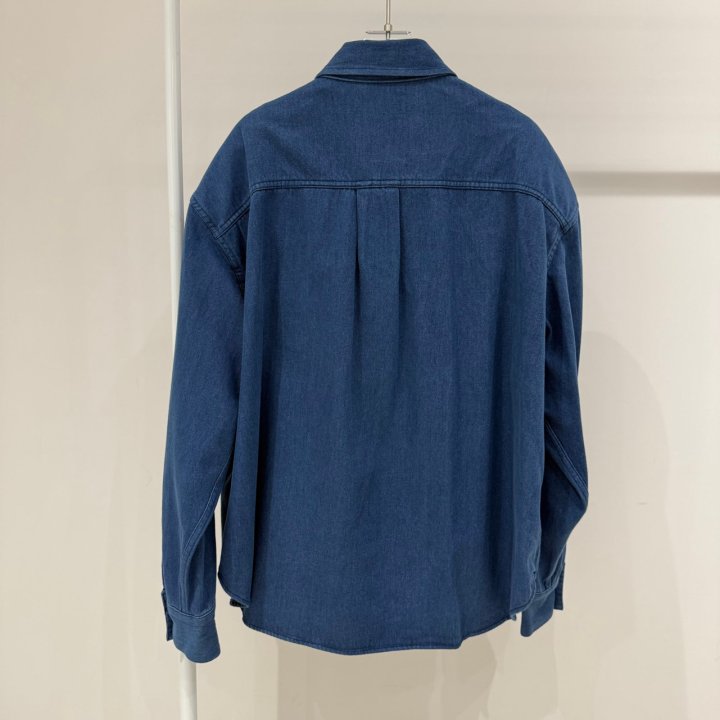 Neroli36 - Korean Women Fashion - #momslook - Wave Denim Shirt - 2