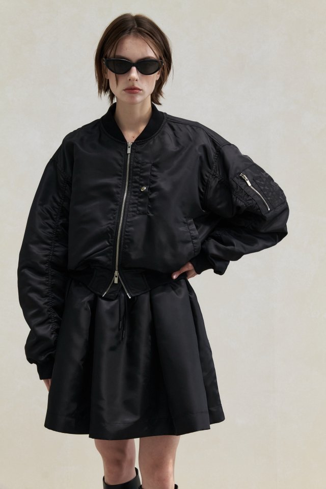 Neroli36 - Korean Women Fashion - #momslook - Crop Airforce Blouson - 11