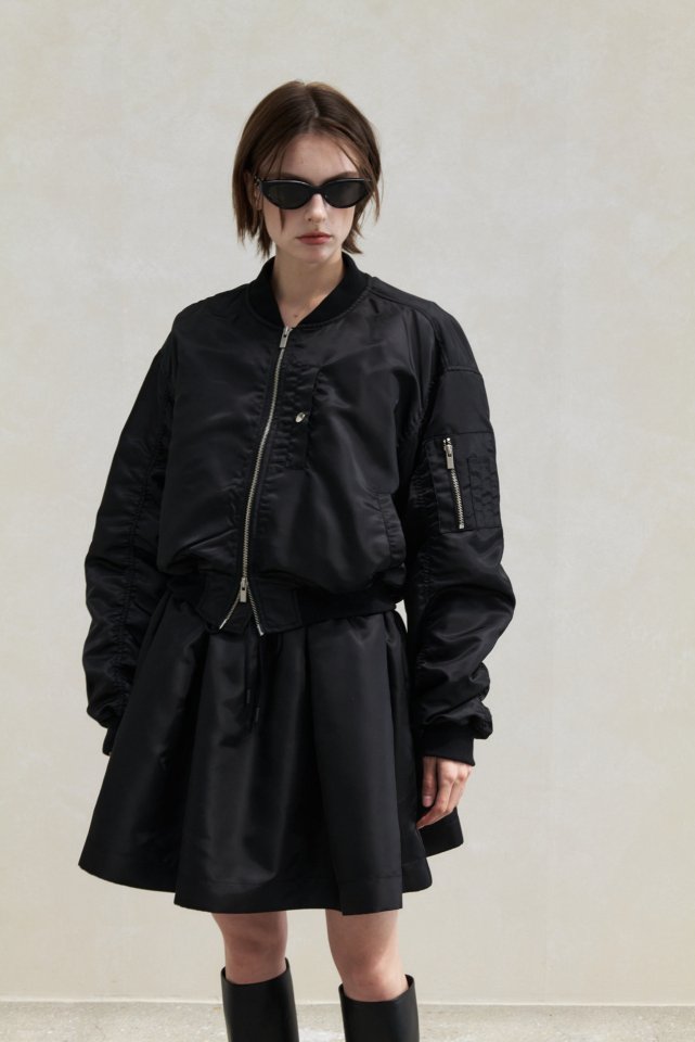 Neroli36 - Korean Women Fashion - #momslook - Crop Airforce Blouson - 12
