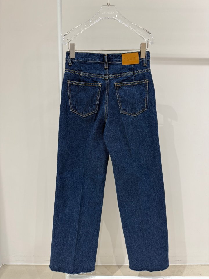 Neroli36 - Korean Women Fashion - #momslook - Dark Blue Denim Pants - 2