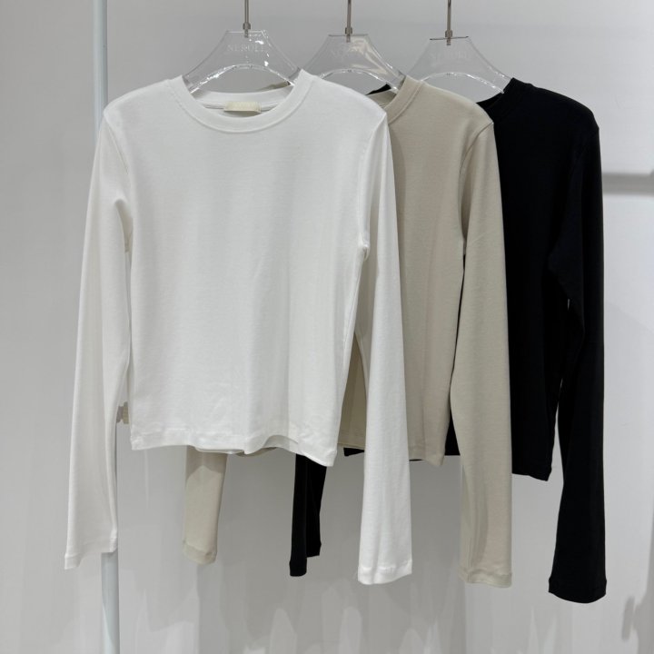 Neroli36 - Korean Women Fashion - #momslook - Mitin Long Sleeved Tee