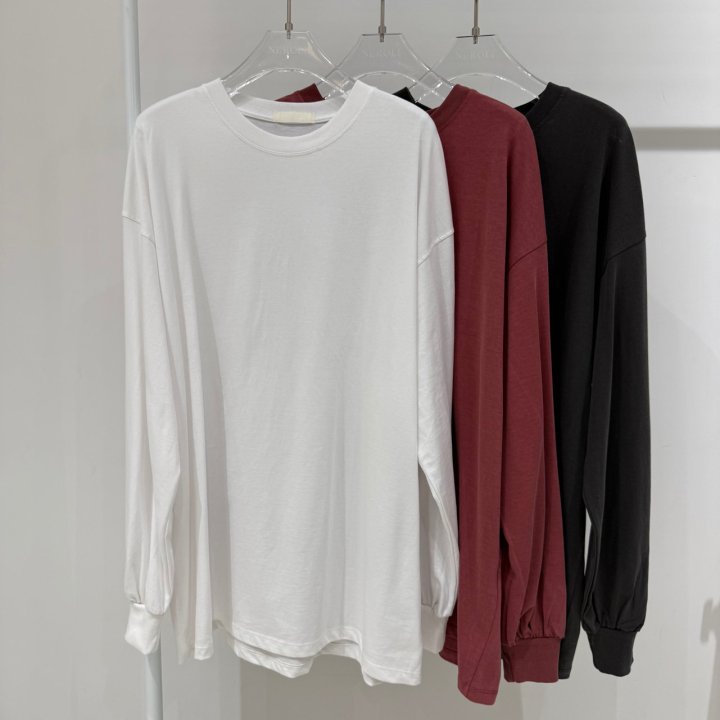 Neroli36 - Korean Women Fashion - #shopsmall - Bubble Pigment Tee