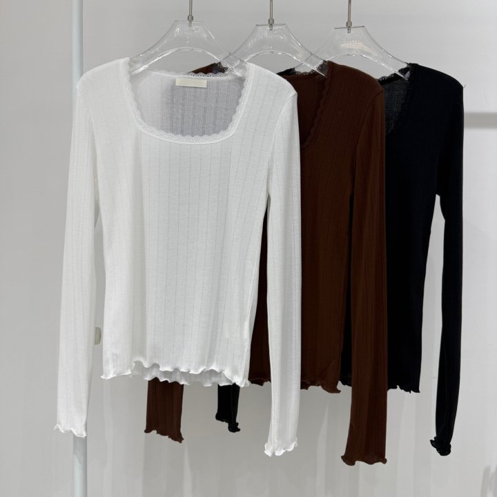 Neroli36 - Korean Women Fashion - #thelittlethings - Rib Square Tee