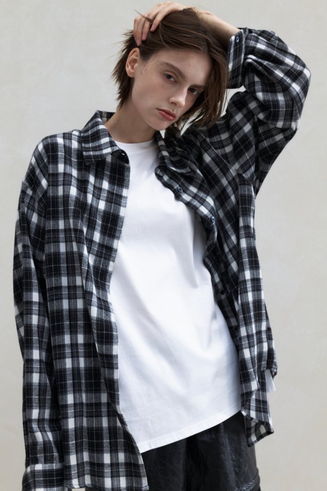 Neroli36 - Korean Women Fashion - #vintageinspired - Season Box Check Shirt - 5