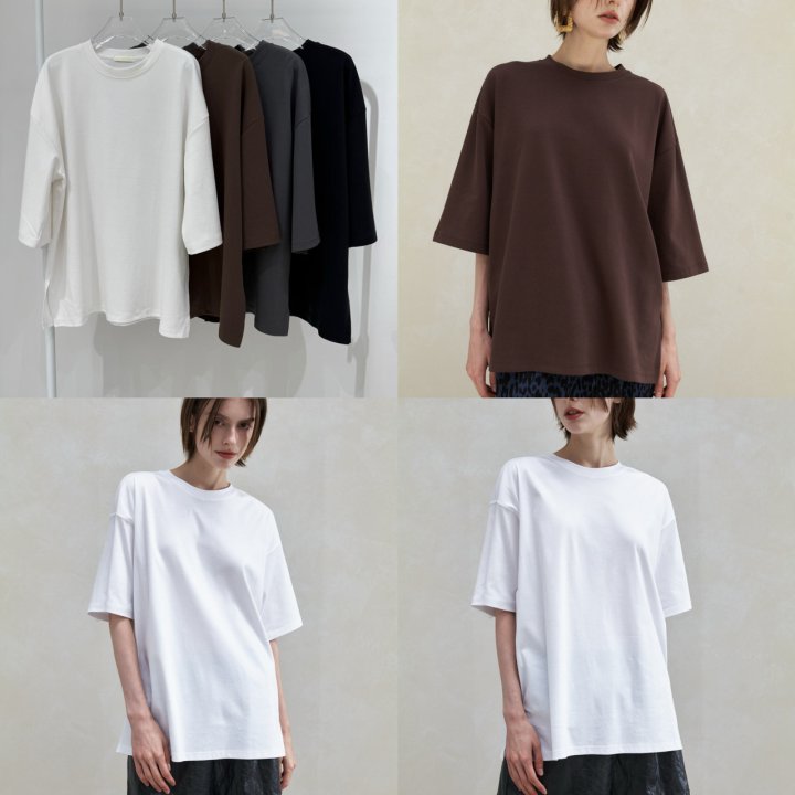 Neroli36 - Korean Women Fashion - #momslook - Arr Box Tee - 4