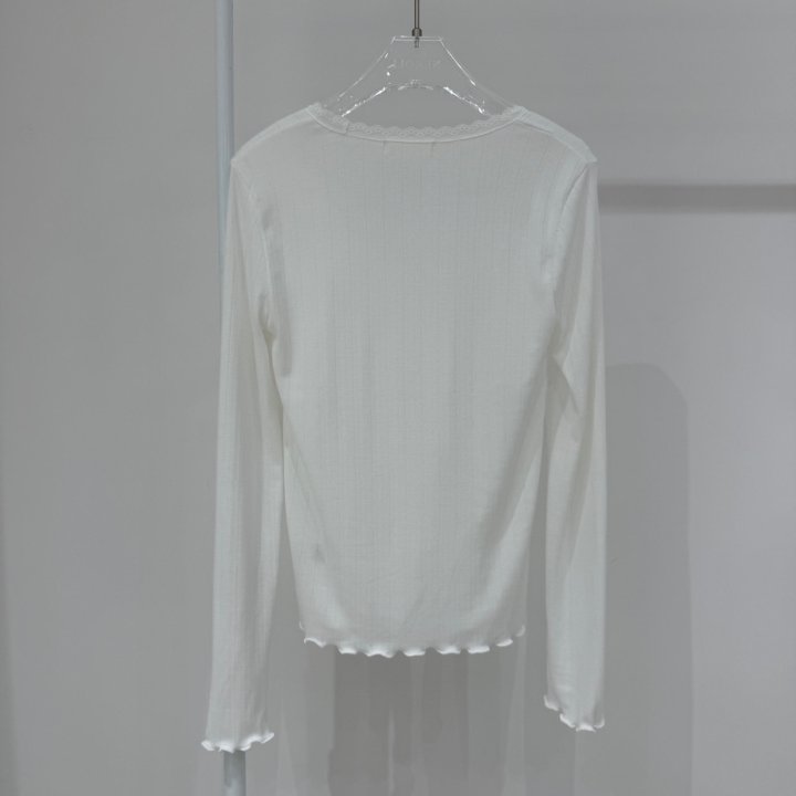 Neroli36 - Korean Women Fashion - #womensfashion - Rib Square Tee - 3