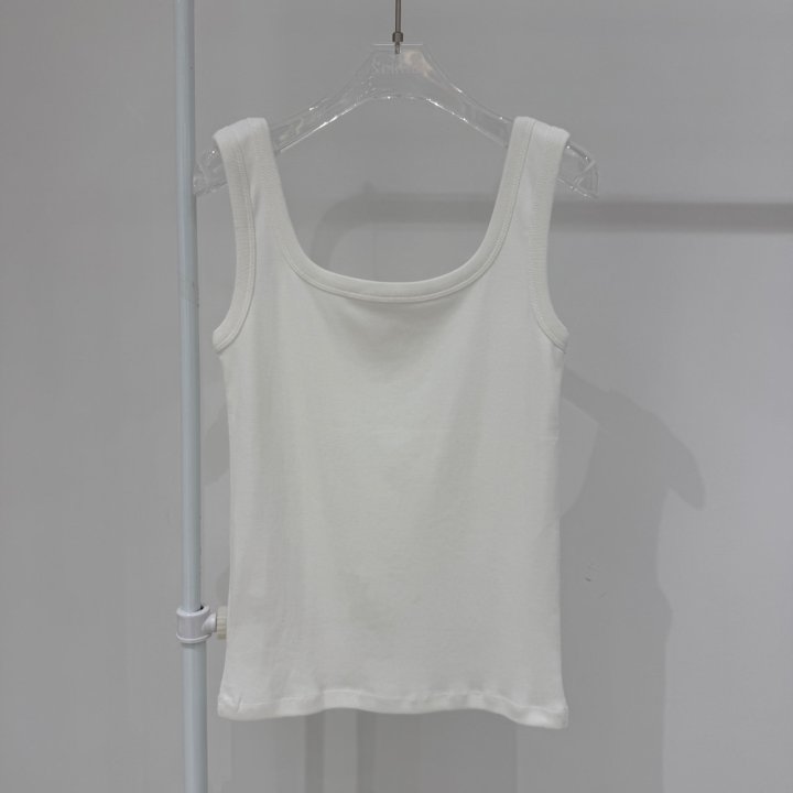 Neroli36 - Korean Women Fashion - #womensfashion - Heavy Square Sleeveless Top - 2