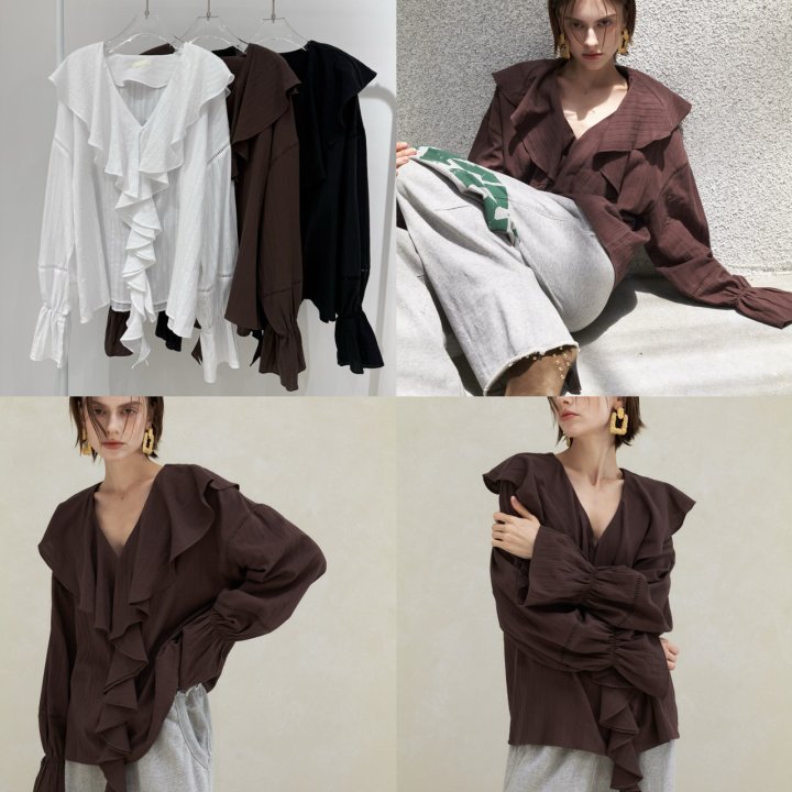 Neroli36 - Korean Women Fashion - #momslook - Merci Blouse - 4