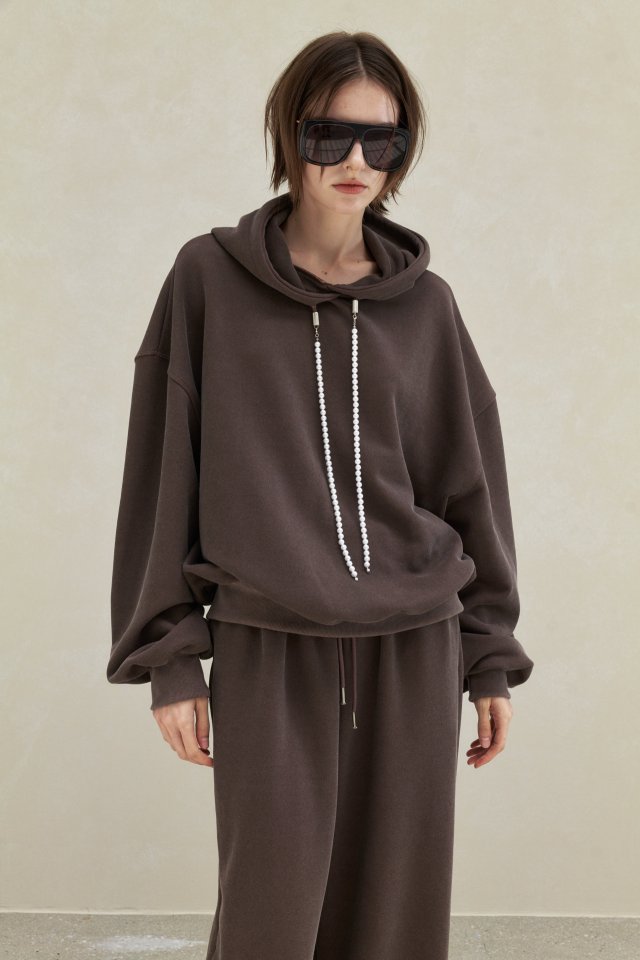 Neroli36 - Korean Women Fashion - #womensfashion - Pearl Pigment Hoodie - 10