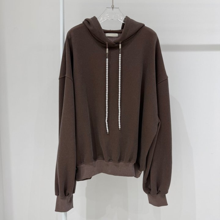 Neroli36 - Korean Women Fashion - #womensfashion - Pearl Pigment Hoodie - 2