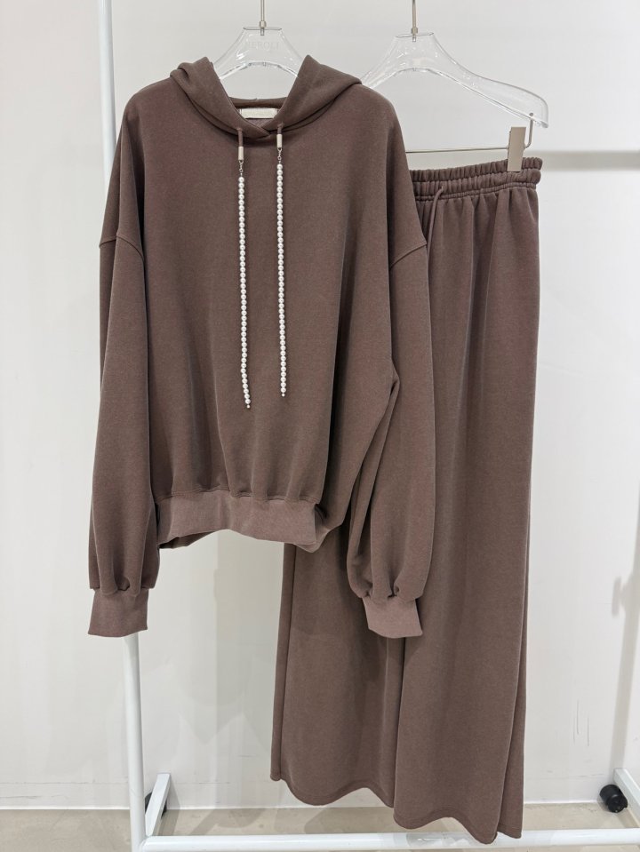 Neroli36 - Korean Women Fashion - #momslook - Pearl Pigment Hoodie - 4