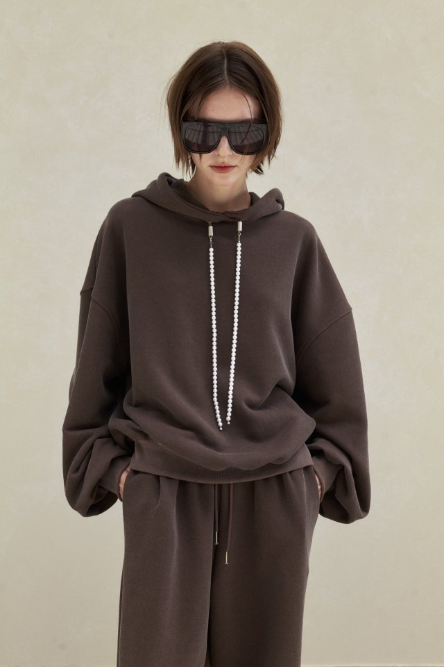 Neroli36 - Korean Women Fashion - #womensfashion - Pearl Pigment Hoodie - 8