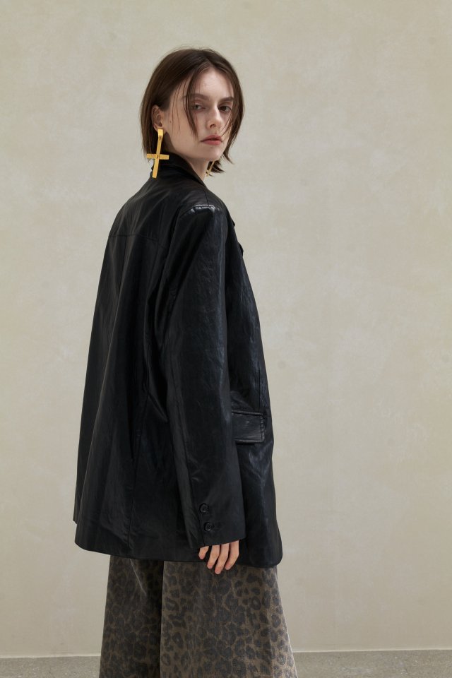Neroli36 - Korean Women Fashion - #womensfashion - Overfit Single Jacket - 6
