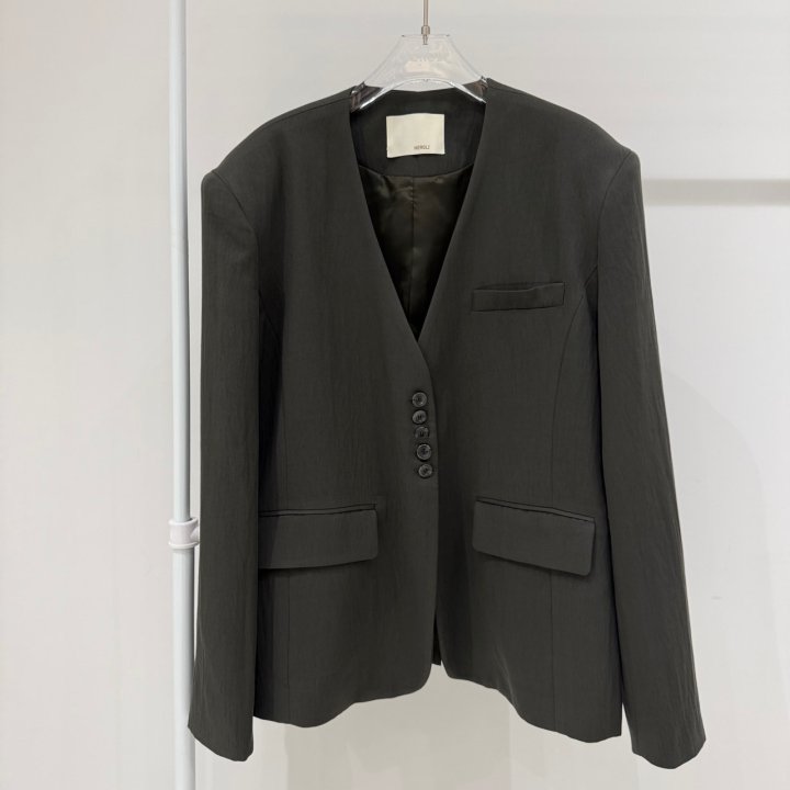 Neroli36 - Korean Women Fashion - #womensfashion - Raun No Collar Jacket - 2