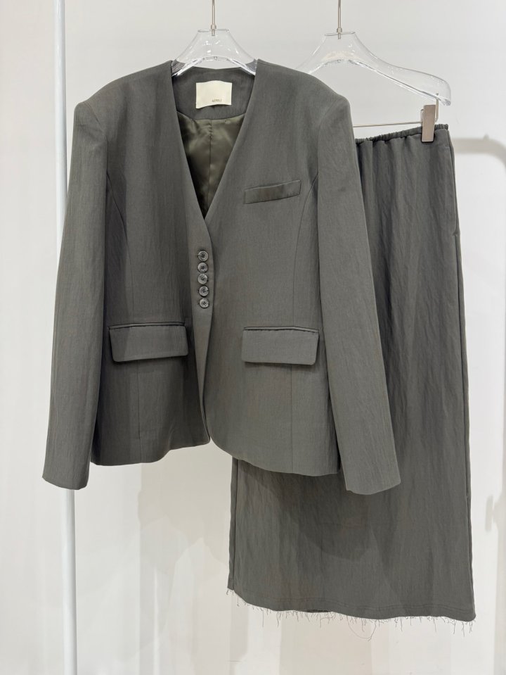 Neroli36 - Korean Women Fashion - #momslook - Raun No Collar Jacket - 4