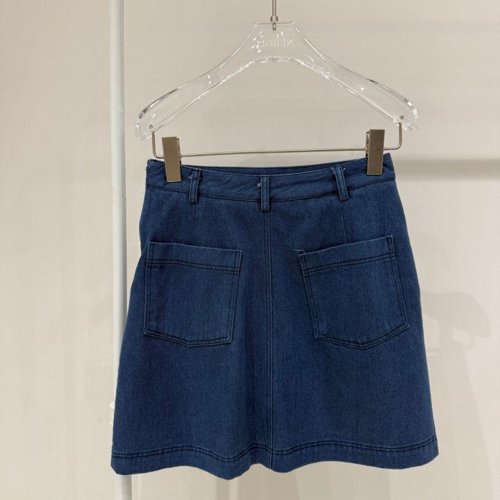 Neroli36 - Korean Women Fashion - #womensfashion - Wrap Denim Skirt - 2