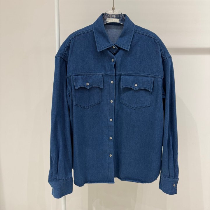 Neroli36 - Korean Women Fashion - #womensfashion - Wave Denim Shirt