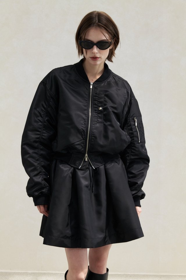 Neroli36 - Korean Women Fashion - #womensfashion - Crop Airforce Blouson - 10
