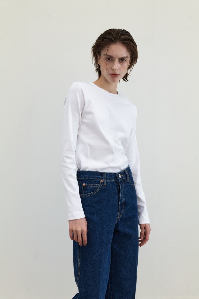 Neroli36 - Korean Women Fashion - #womensfashion - Dark Blue Denim Pants - 5