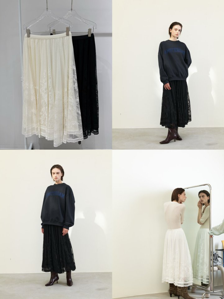 Neroli36 - Korean Women Fashion - #momslook - Cha Lace Skirt - 4
