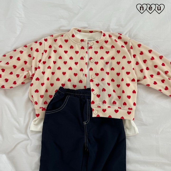 Neu - Korean Baby Fashion - #babyfever - Heart Boom Cardigan - 11
