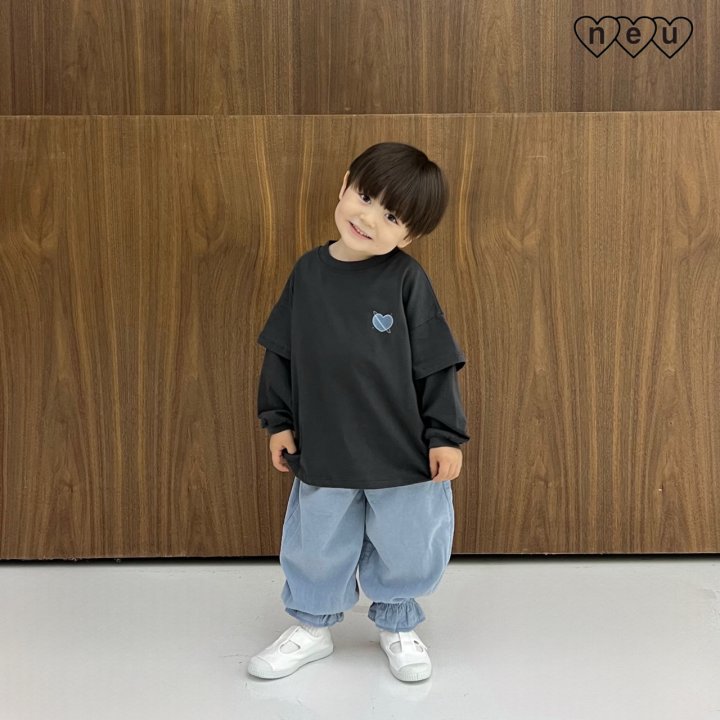 Neu - Korean Baby Fashion - #babyfever - Heart Layered Tee - 6