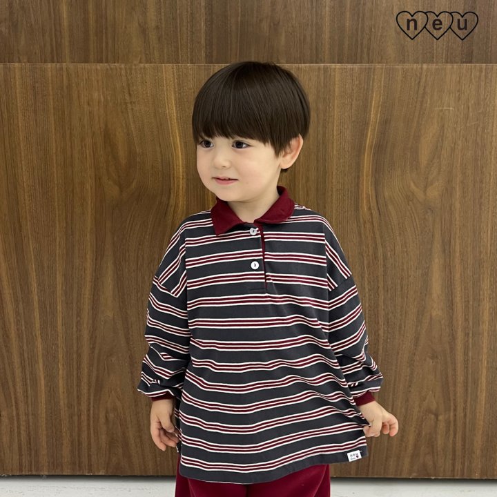 Neu - Korean Baby Fashion - #babygirlfashion - Multi Rugby Tee - 9