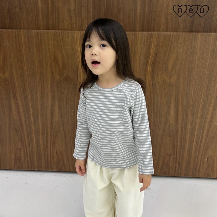 Neu - Korean Baby Fashion - #babylifestyle - Striped Tee - 4