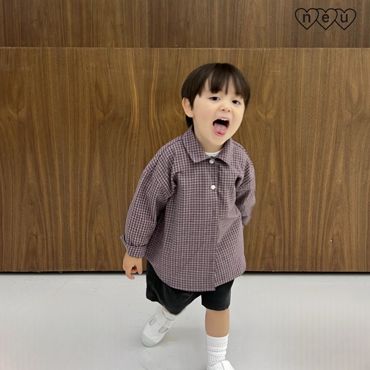 Neu - Korean Baby Fashion - #babyoninstagram - Check Shirt - 4