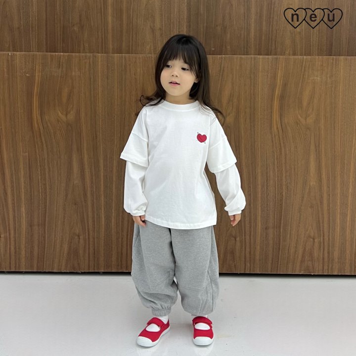 Neu - Korean Baby Fashion - #babyootd - Heart Layered Tee - 10