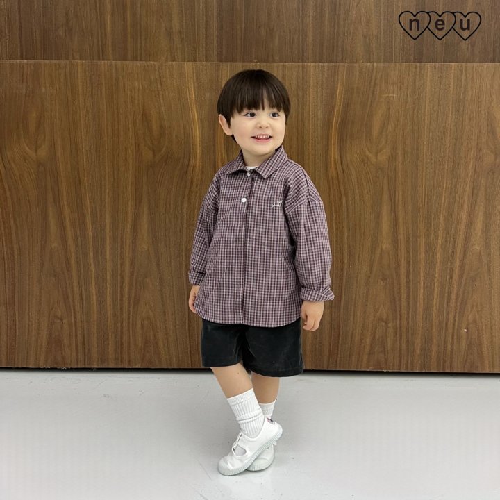 Neu - Korean Baby Fashion - #babyoutfit - Check Shirt - 5