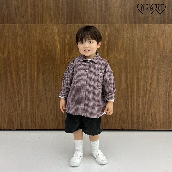 Neu - Korean Baby Fashion - #babyoutfit - Check Shirt - 6
