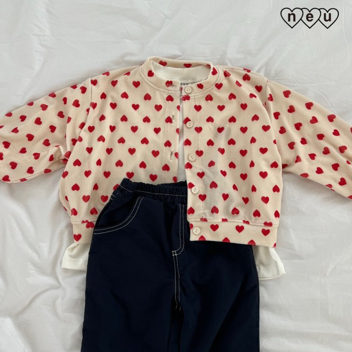 Neu - Korean Baby Fashion - #babyoutfit - Heart Boom Cardigan