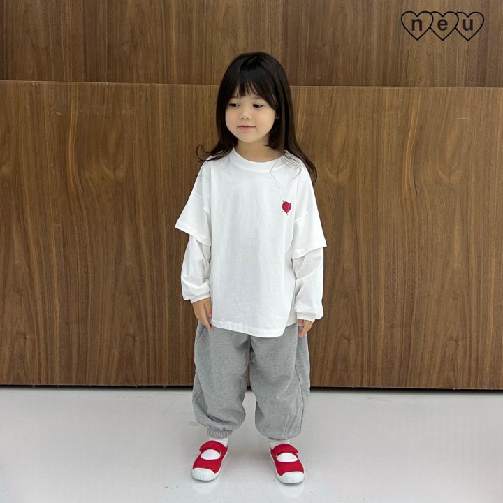Neu - Korean Baby Fashion - #babyoutfit - Heart Layered Tee - 12