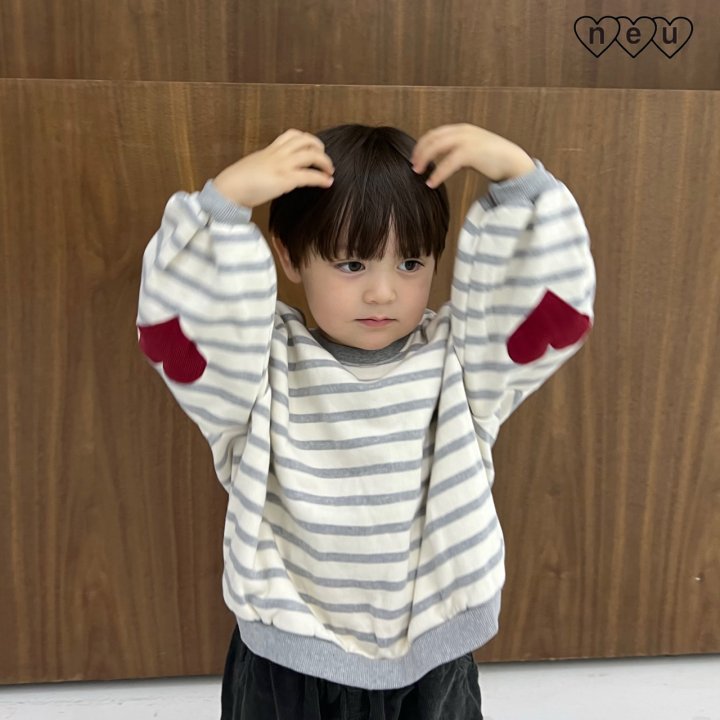 Neu - Korean Baby Fashion - #babyoutfit - Heart Bread Sweatshirt - 4