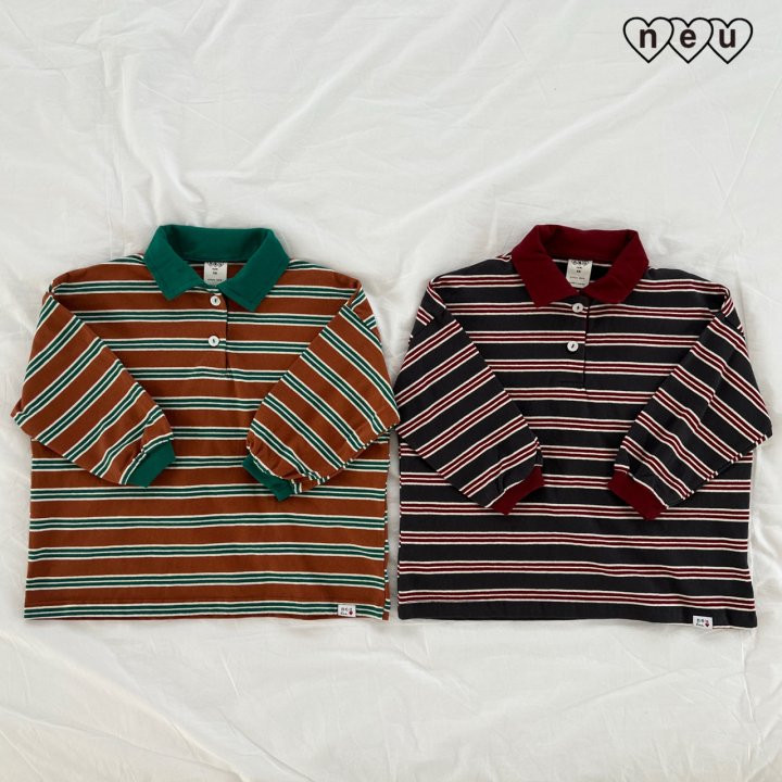 Neu - Korean Baby Fashion - #onlinebabyboutique - Multi Rugby Tee