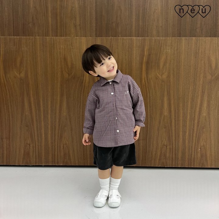 Neu - Korean Baby Fashion - #onlinebabyshop - Check Shirt - 9