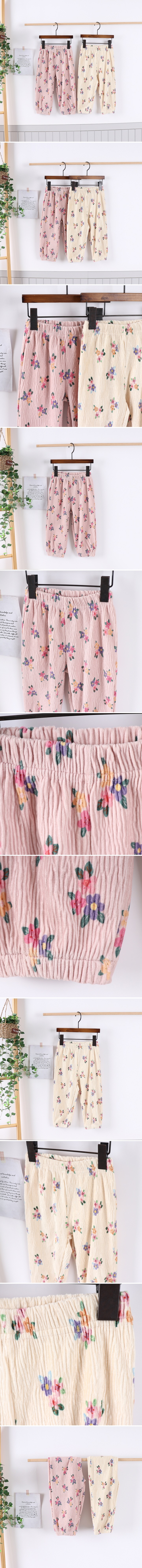 New Pierrot - Korean Children Fashion - #Kfashion4kids - Velvet Floral Pants