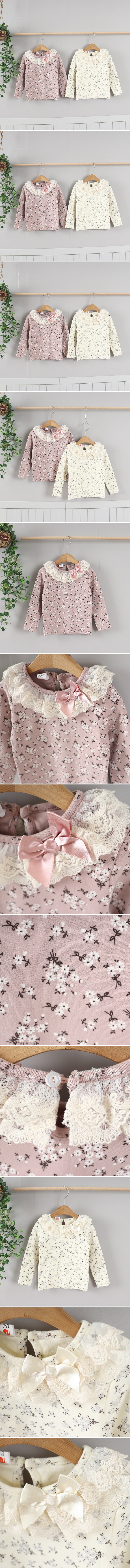 New Pierrot - Korean Children Fashion - #designkidswear - Floral Print Tee