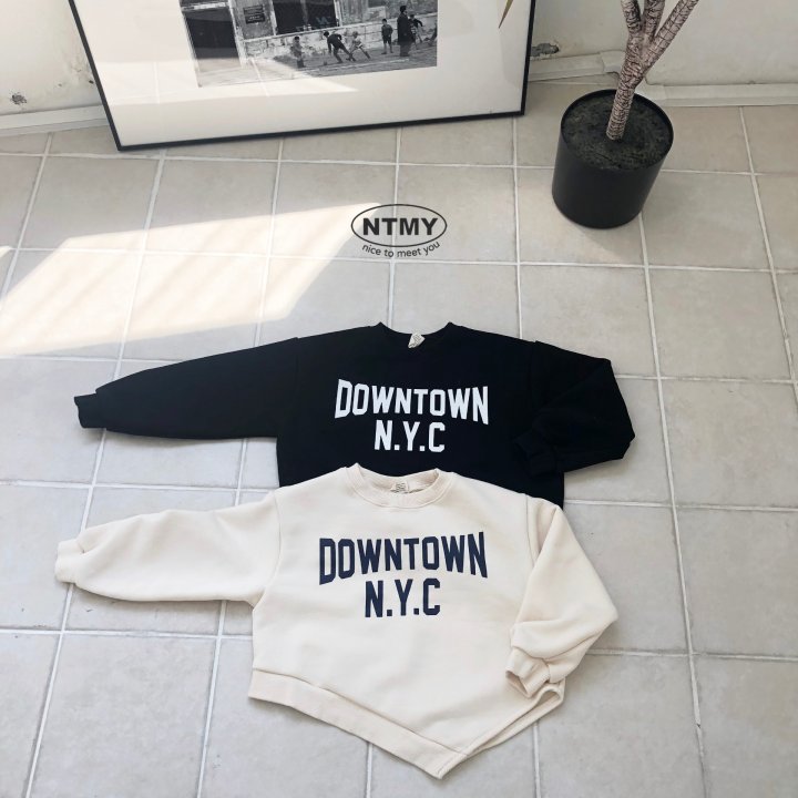 Nice To Meet You - Korean Children Fashion - #childofig - Diagonal Sweatshirt