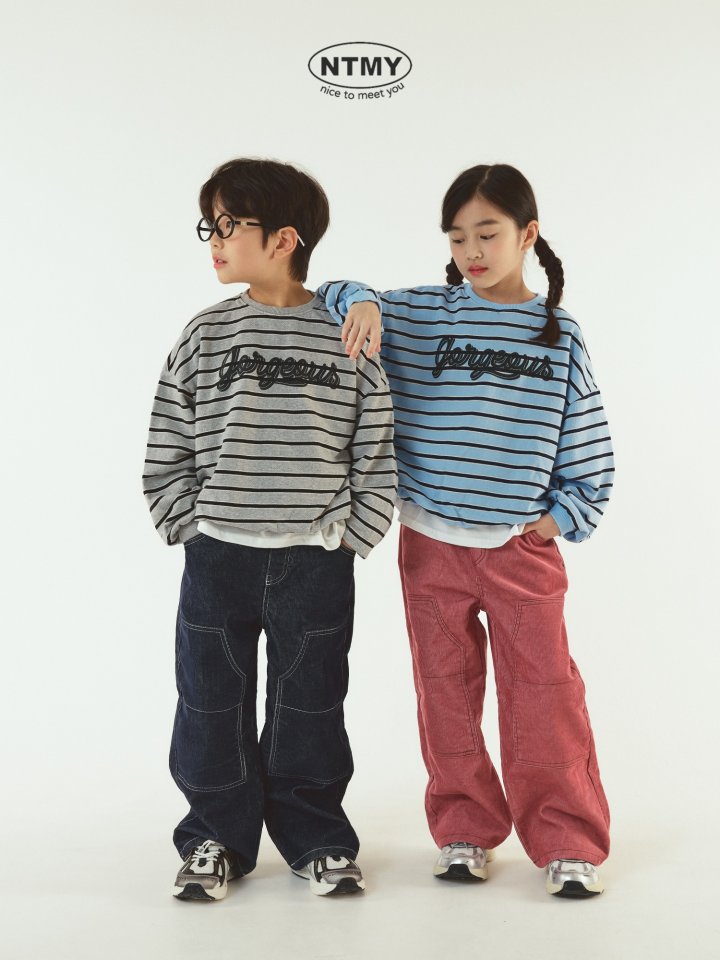Nice To Meet You - Korean Children Fashion - #childrensboutique - Corduroy Denim Pants - 10