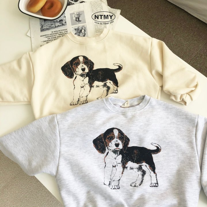 Nice To Meet You - Korean Children Fashion - #designkidswear - Beagle Sweatshirt - 6