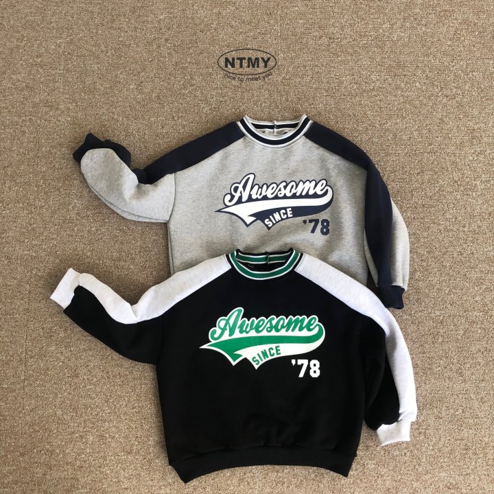 Nice To Meet You - Korean Children Fashion - #fashionkids - Awesome Color Block Sweatshirt