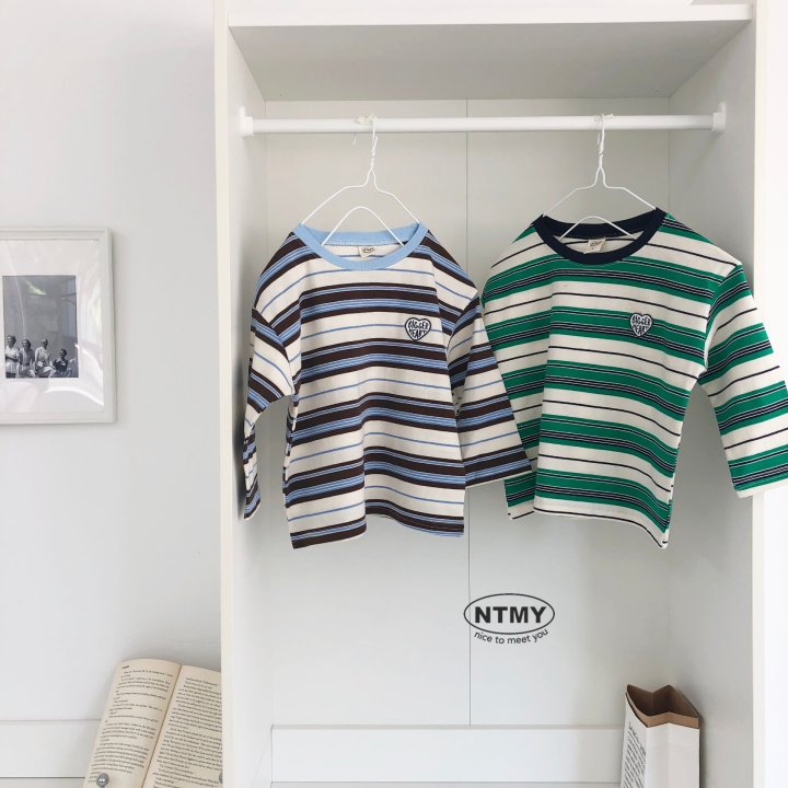Nice To Meet You - Korean Children Fashion - #kidsshorts - Ricky Stripe Tee - 8