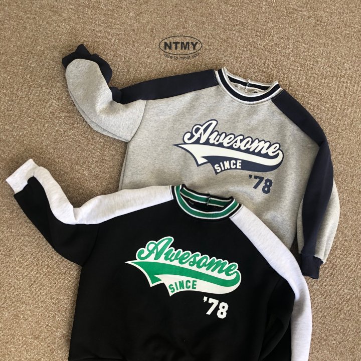 Nice To Meet You - Korean Children Fashion - #kidsshorts - Awesome Color Block Sweatshirt - 2